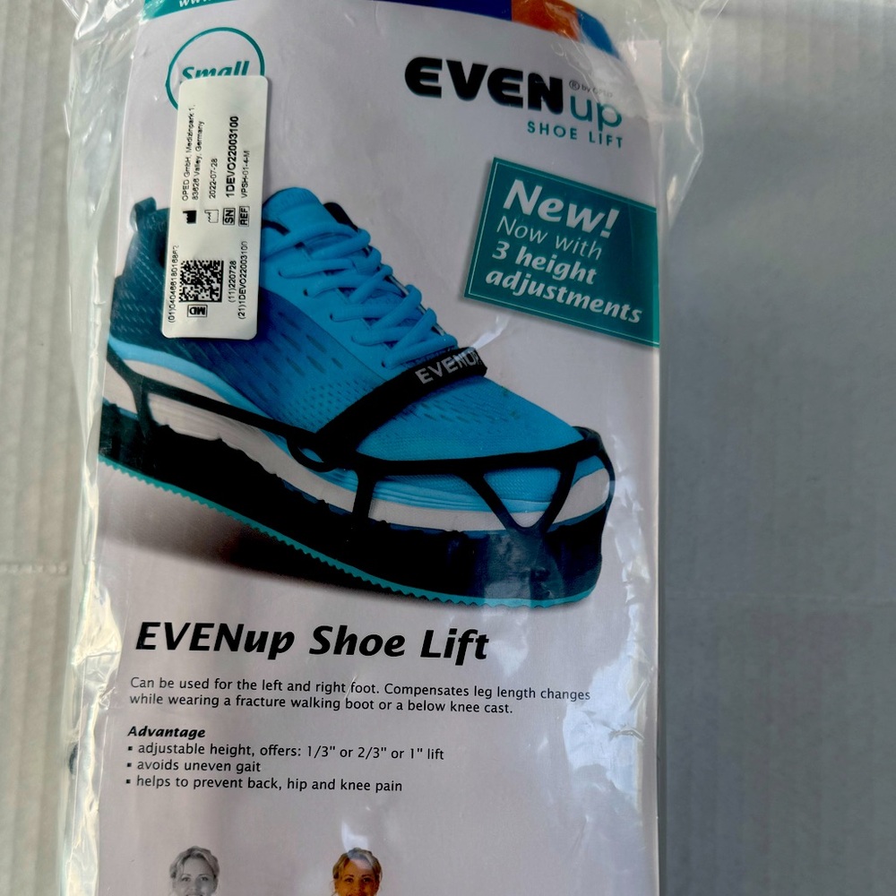 Evenup shoe lift Orthotic Oped Small-NwT